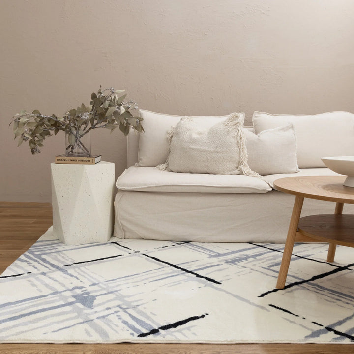 Capri Geo Cream Blue