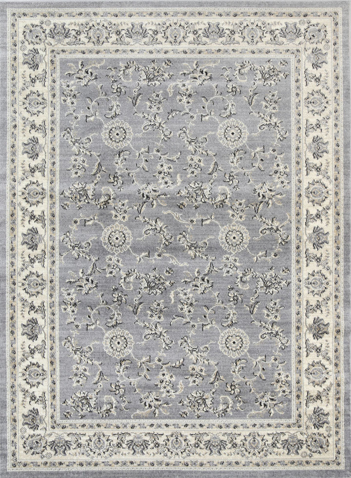 London Grey Cream Border Rug
