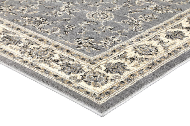 London Grey Cream Border Rug