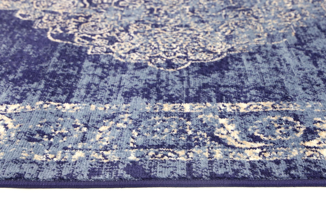 London Distressed Navy Rug