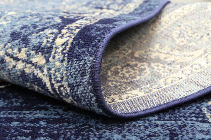 London Distressed Navy Rug