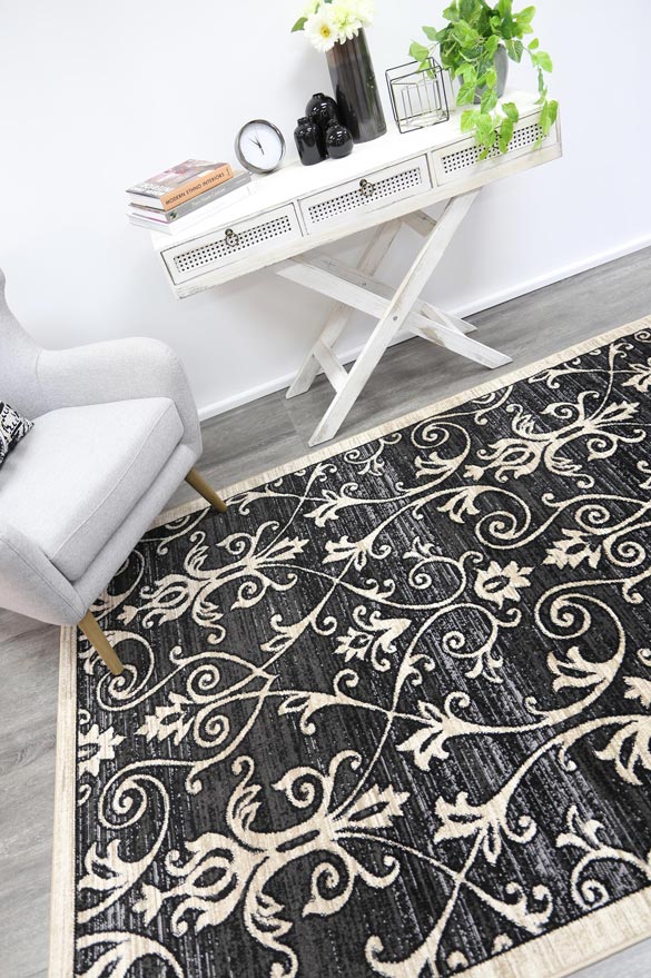 London Vines Grey Beige Rug
