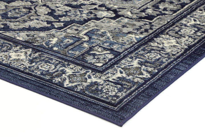 London Tranistional Navy Rug