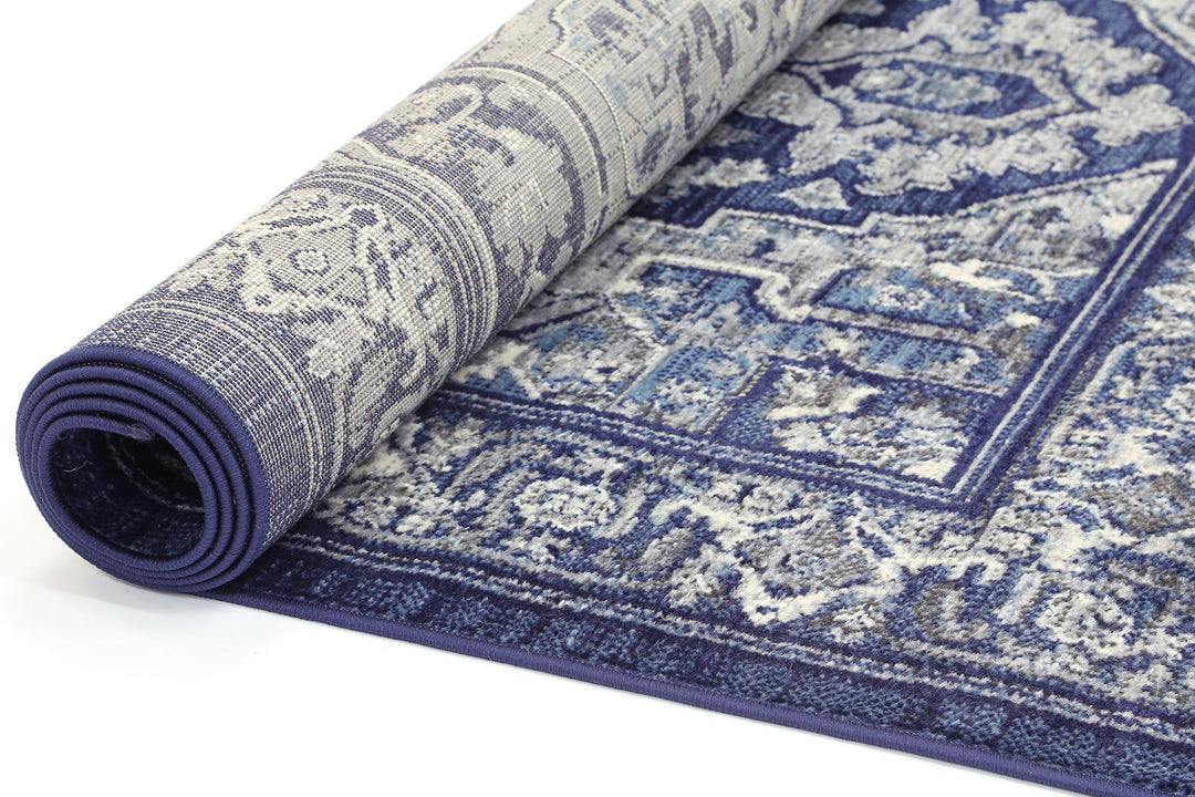 London Tranistional Navy Rug