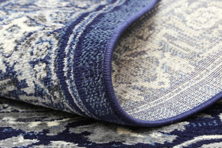 London Tranistional Navy Rug