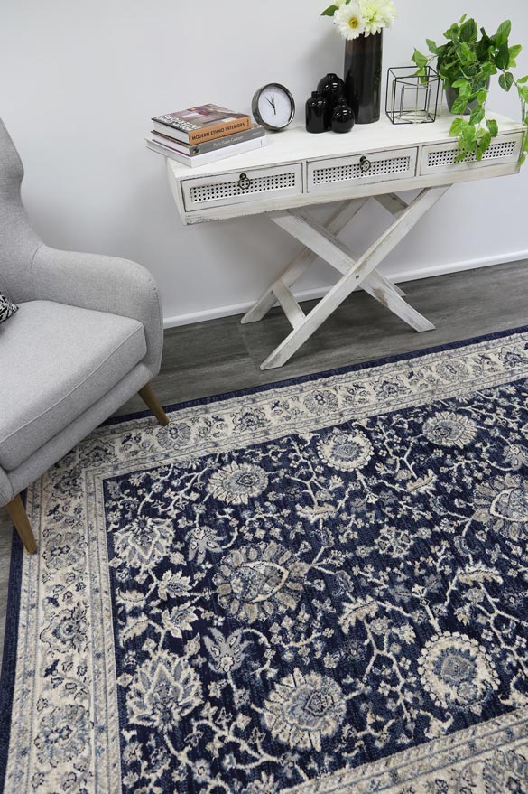 London Ziegler Navy Rug