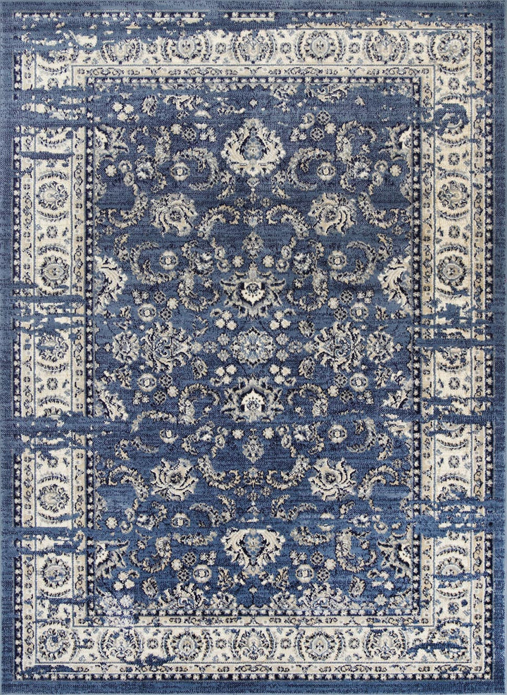 London Ziegler Distressed Navy Rug