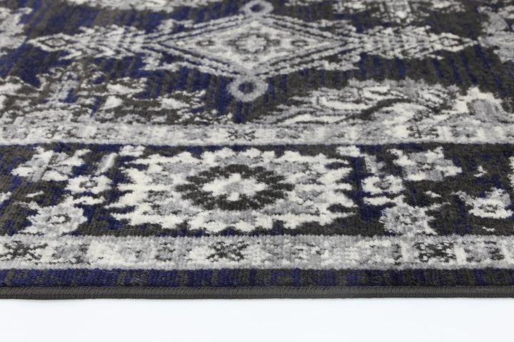 London Ziegler Navy Grey Rug