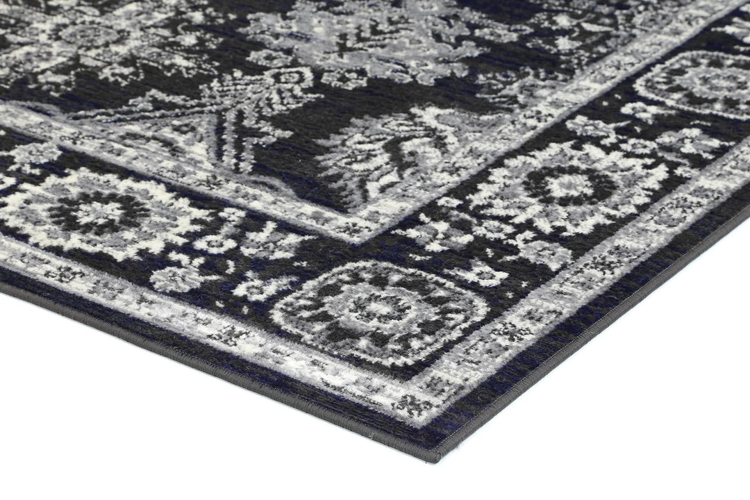 London Ziegler Navy Grey Rug