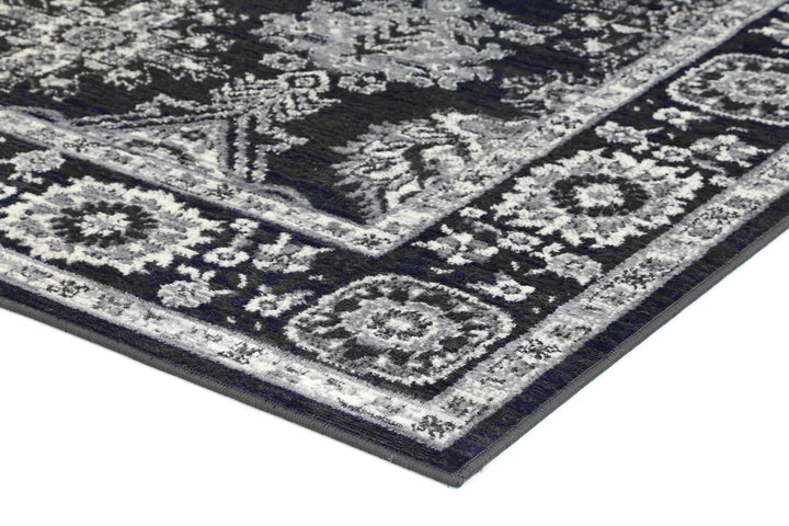London Ziegler Navy Grey Rug