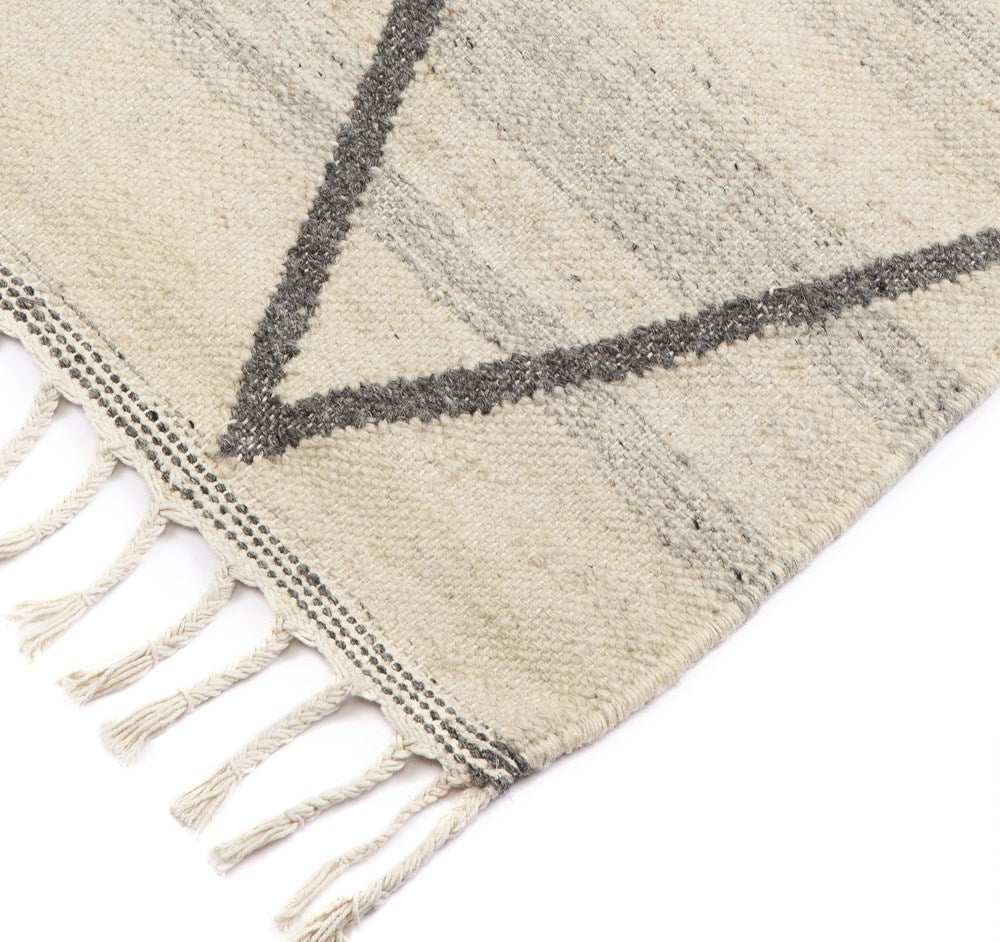 BERBER KILIM WHITE WOOL