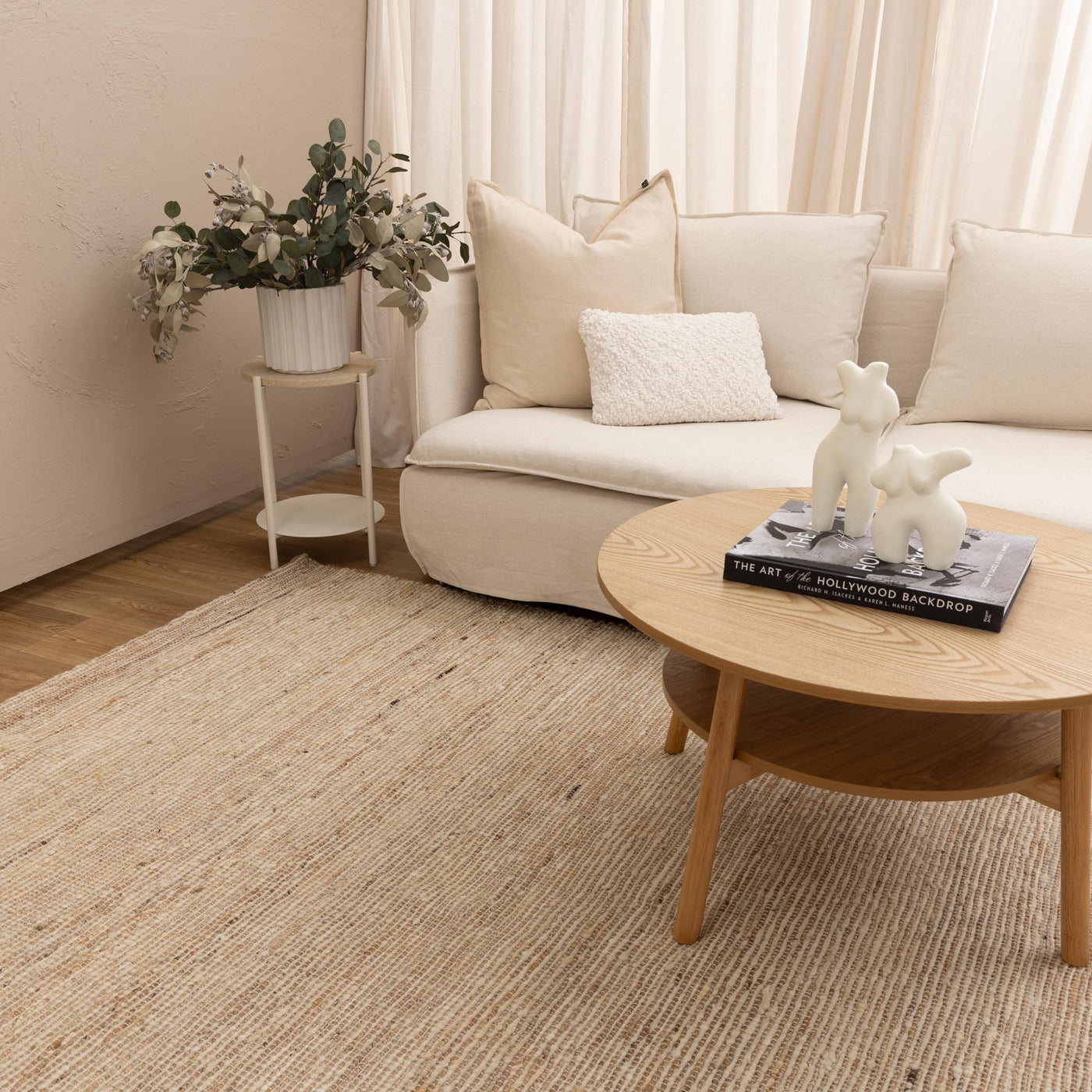 Temple Beige Wool & Jute rug