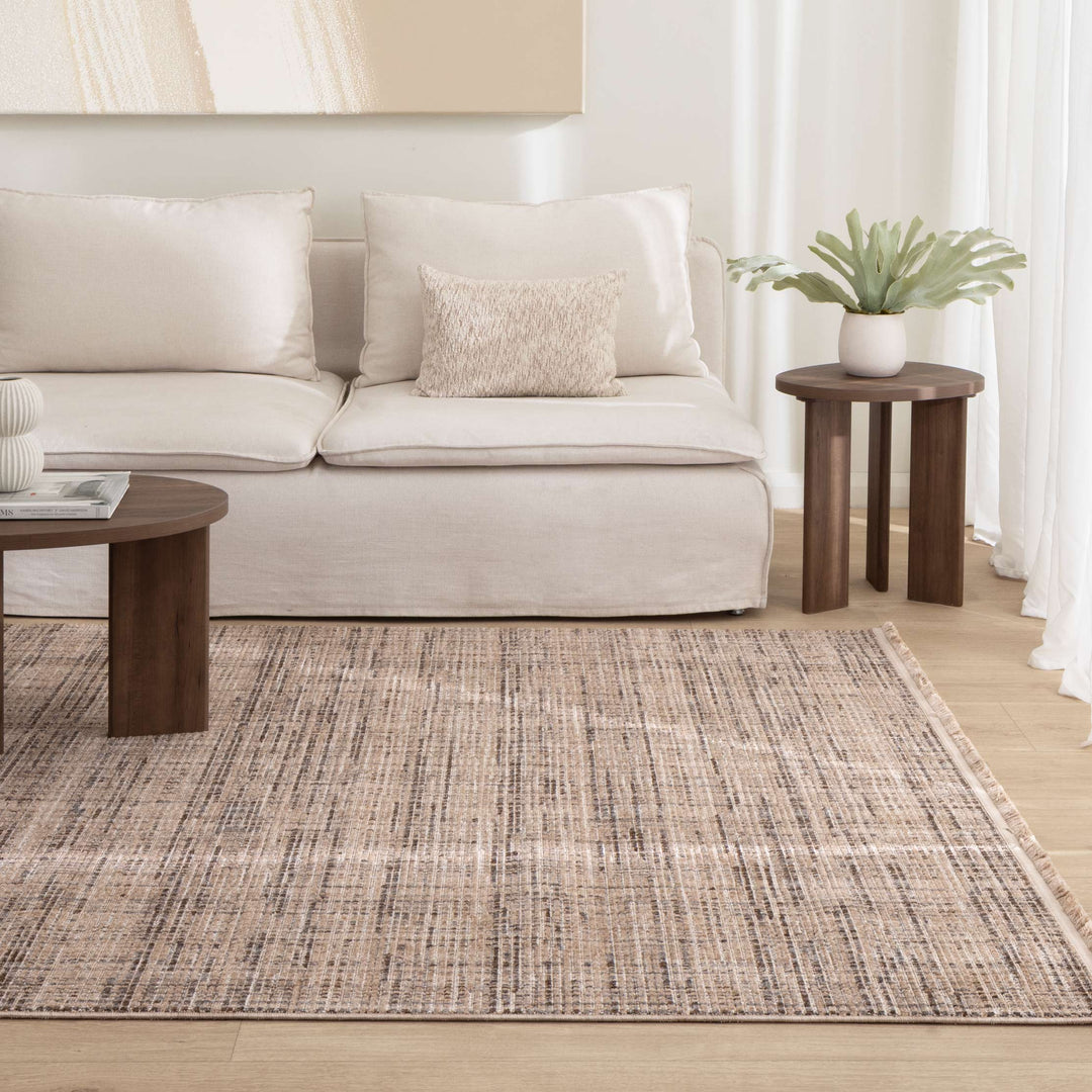 Venice Distressed Look Beige Grey Rug - CH03