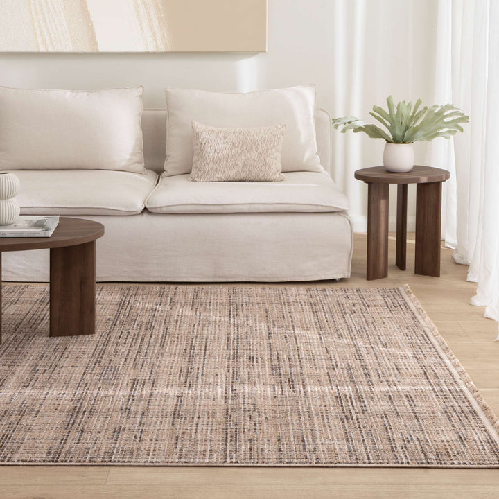 Venice Distressed Look Beige Grey Rug - CH03