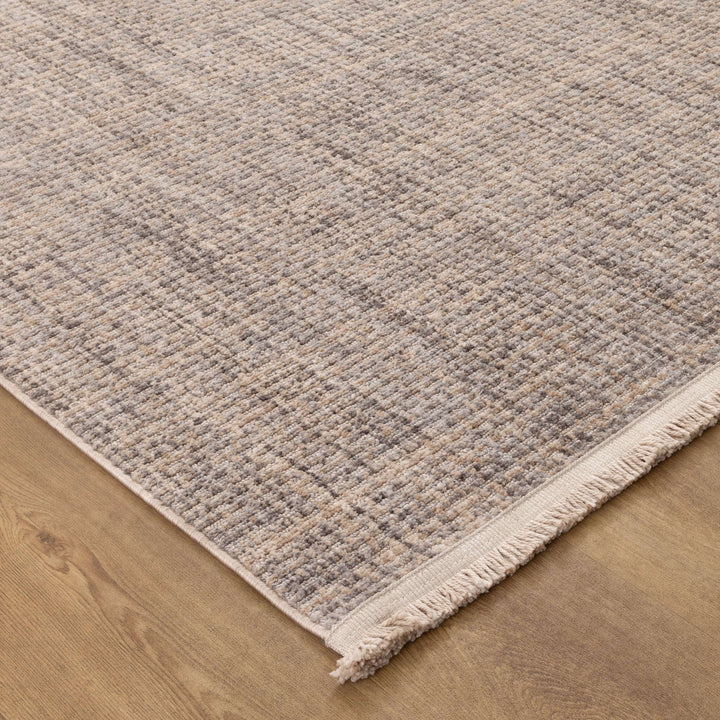 Venice Distressed Lines Beige Grey Rug - CH05