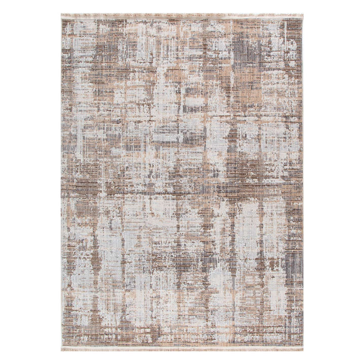 Venice Distressed Look Watercolour Beige Grey Rug - CH08