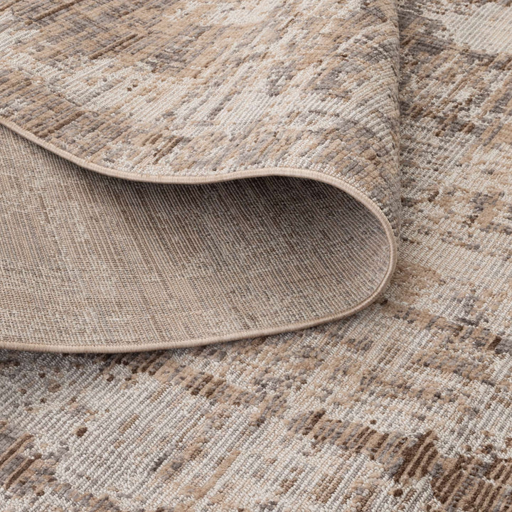 Venice Distressed Look Watercolour Beige Grey Rug - CH08
