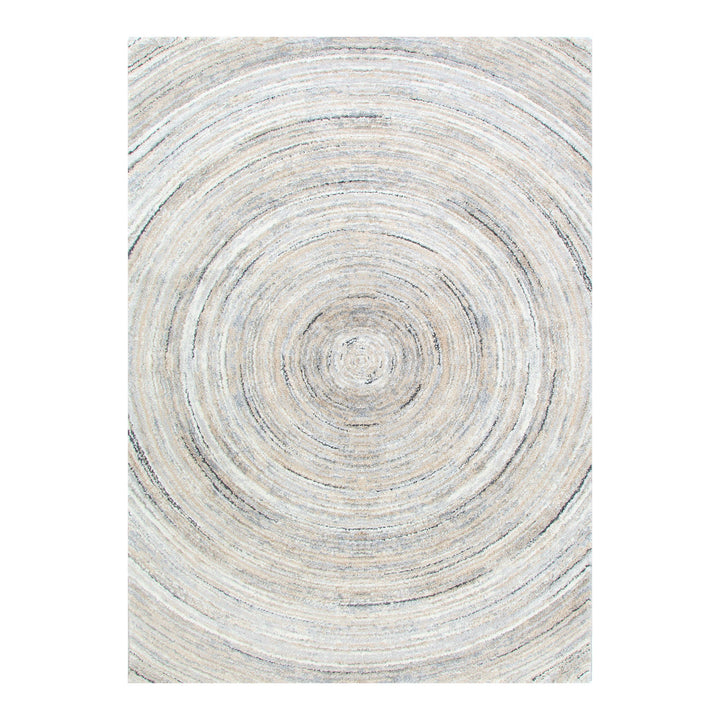 Dora Modern Ripple Grey Beige Rug