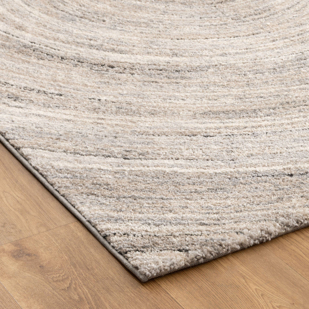 Dora Modern Ripple Grey Beige Rug