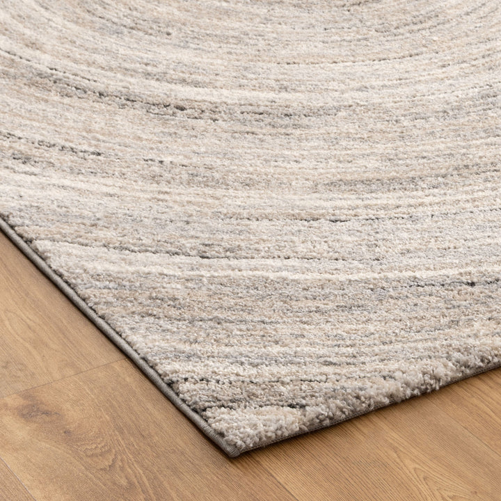 Dora Modern Ripple Grey Beige Rug