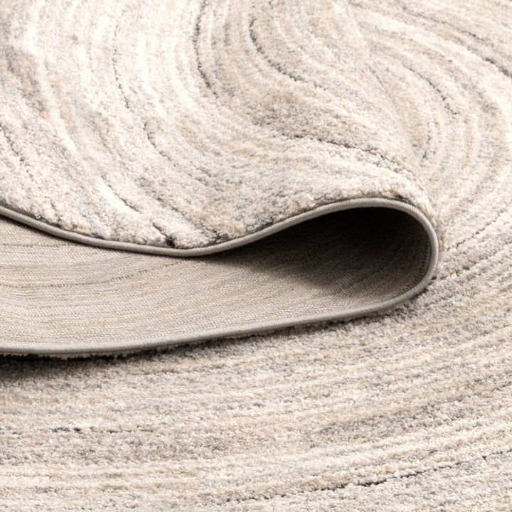 Dora Modern Ripple Grey Beige Rug