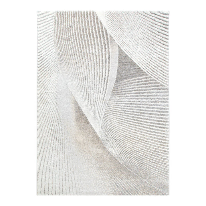 Dora Abstract Contour Grey Beige Rug