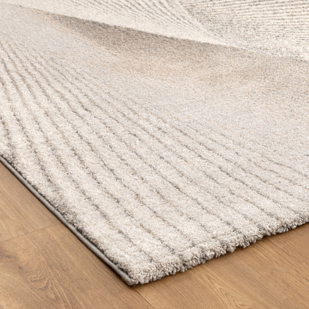 Dora Abstract Contour Grey Beige Rug