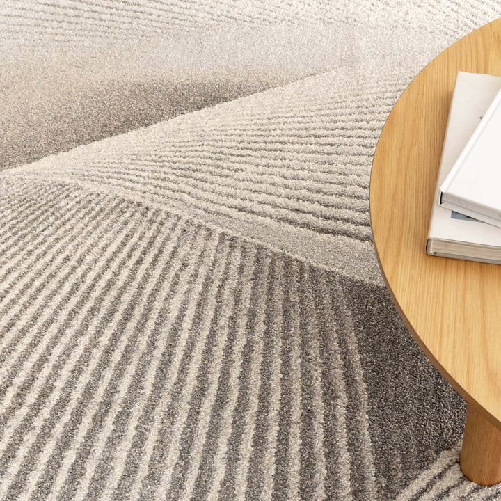 Dora Abstract Contour Grey Beige Rug