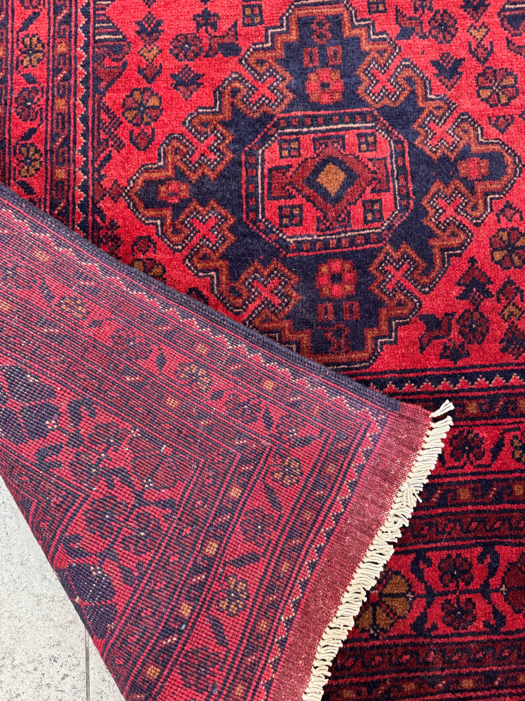 Classic dark hand made rug