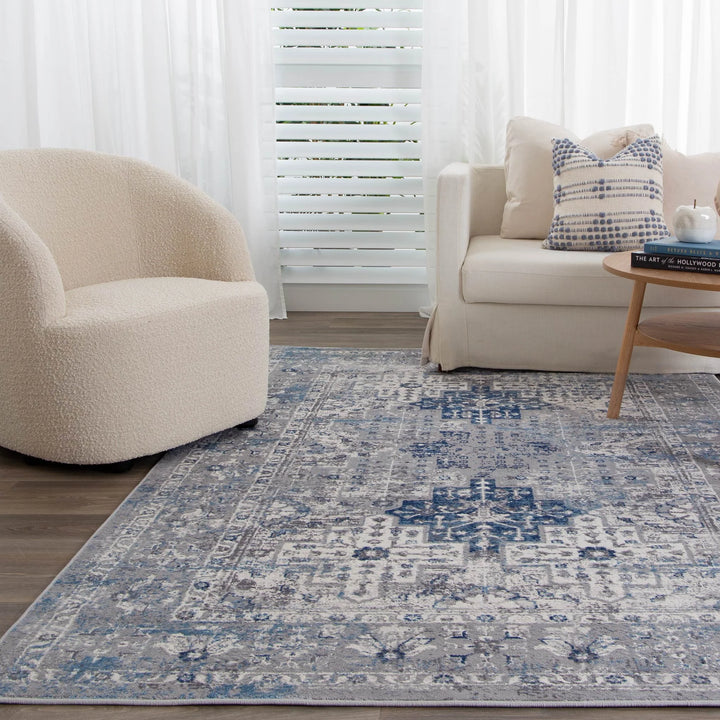 Roma Navy Blue Oriental Rug