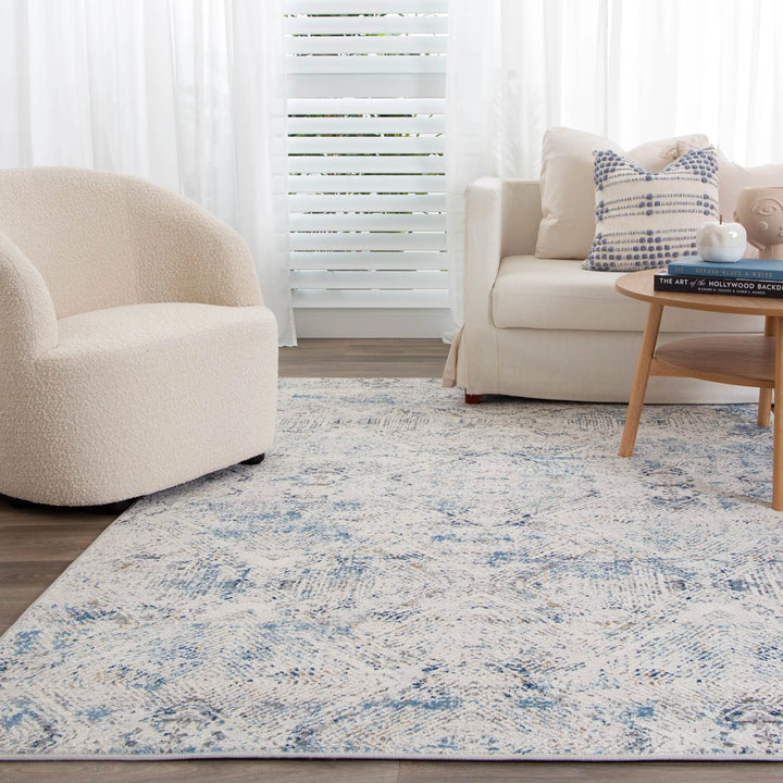 Roma Navy Blue Ikat Rug