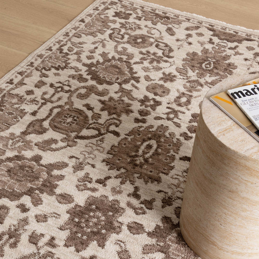 Shiraz Ivory Brown Traditional Rug H107