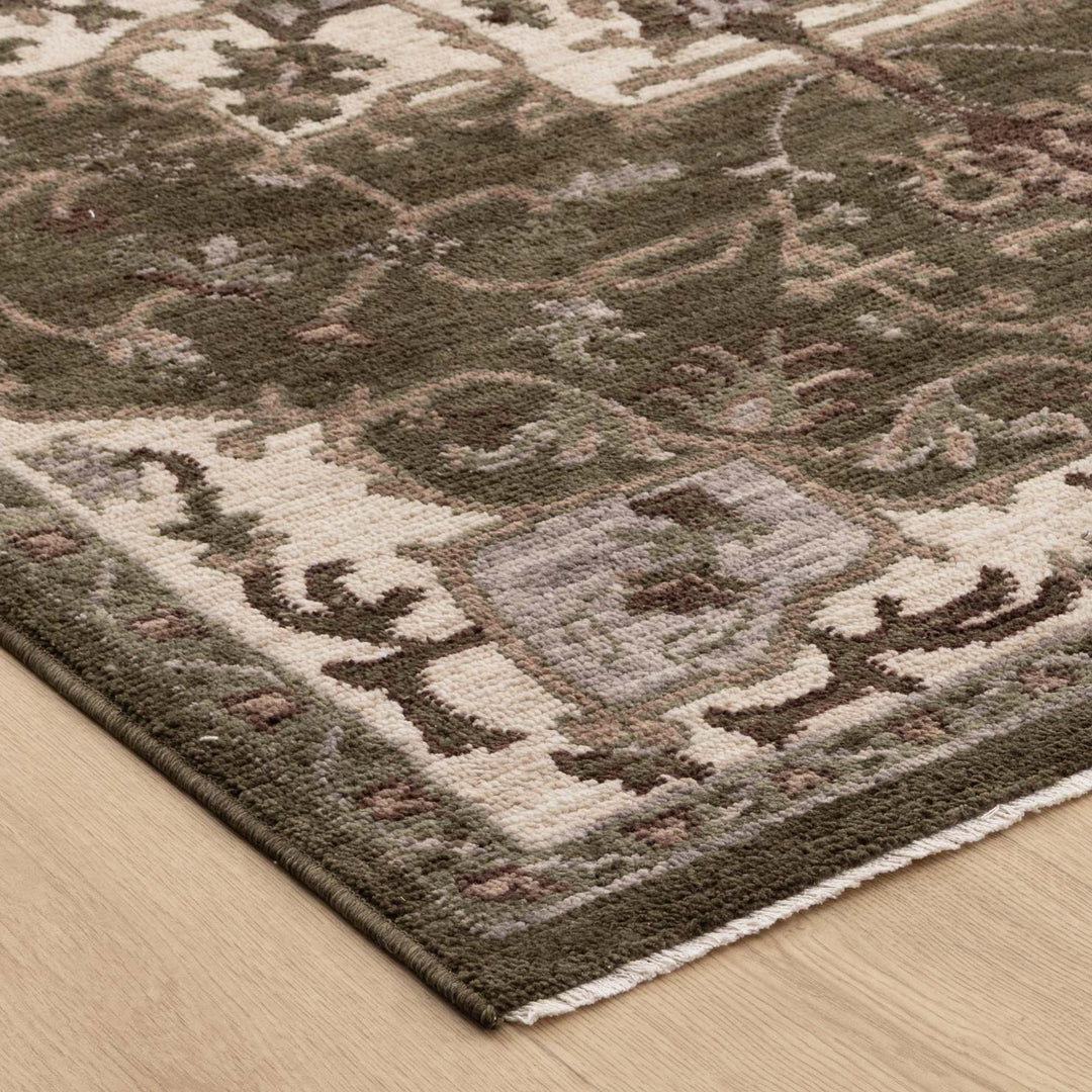 Shiraz Olive Green Medallion Rug H116