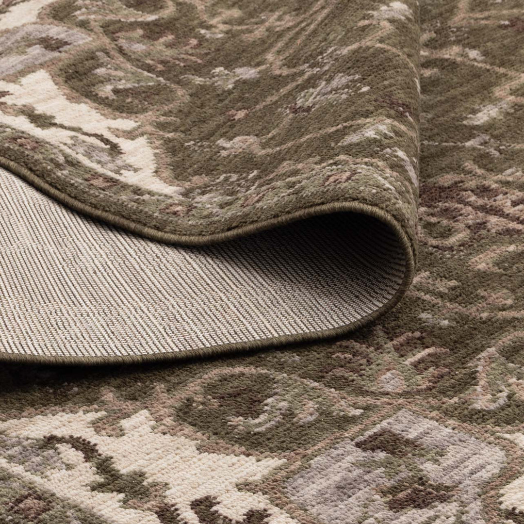 Shiraz Olive Green Medallion Rug H116
