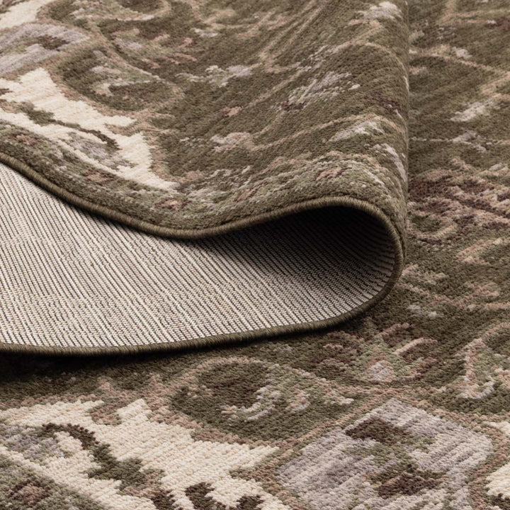 Shiraz Olive Green Medallion Rug H116