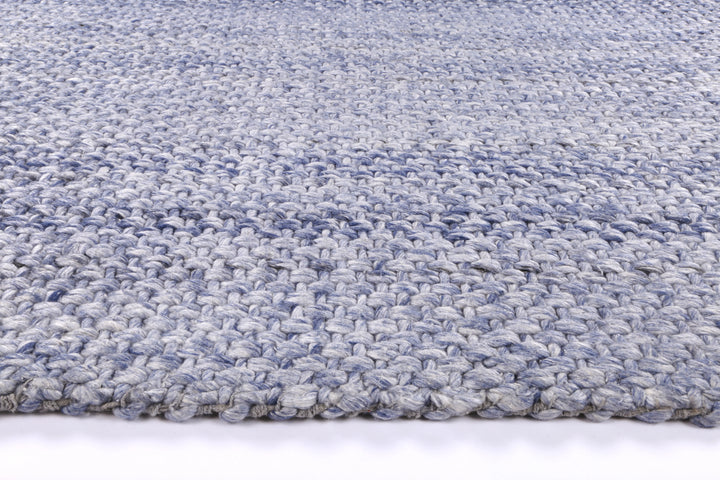 Nice Chignon Blue Wool Blend Rug