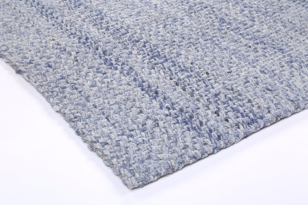Nice Chignon Blue Wool Blend Rug
