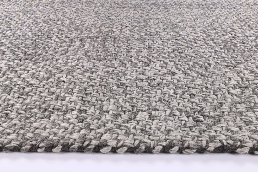 Nice Chignon Charcoal Wool Blend Rug