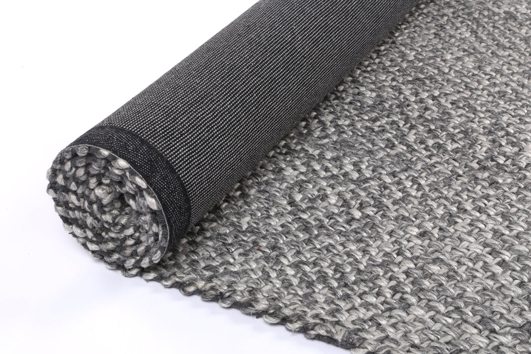 Nice Chignon Charcoal Wool Blend Rug
