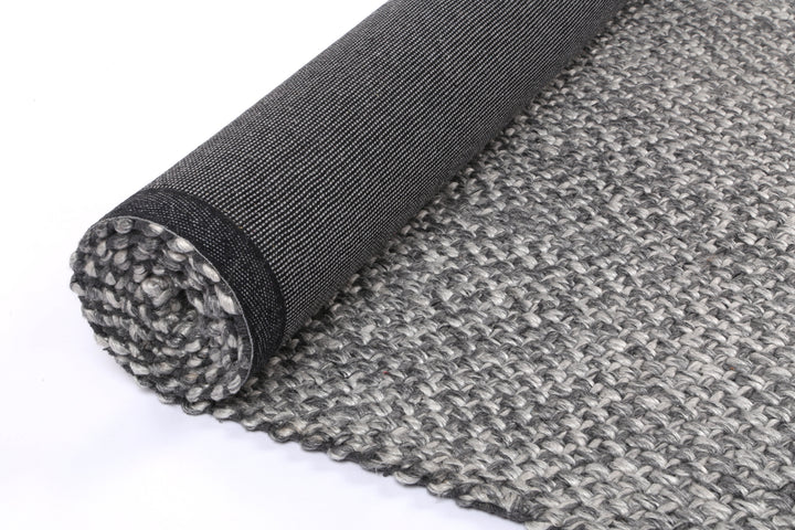 Nice Chignon Charcoal Wool Blend Rug