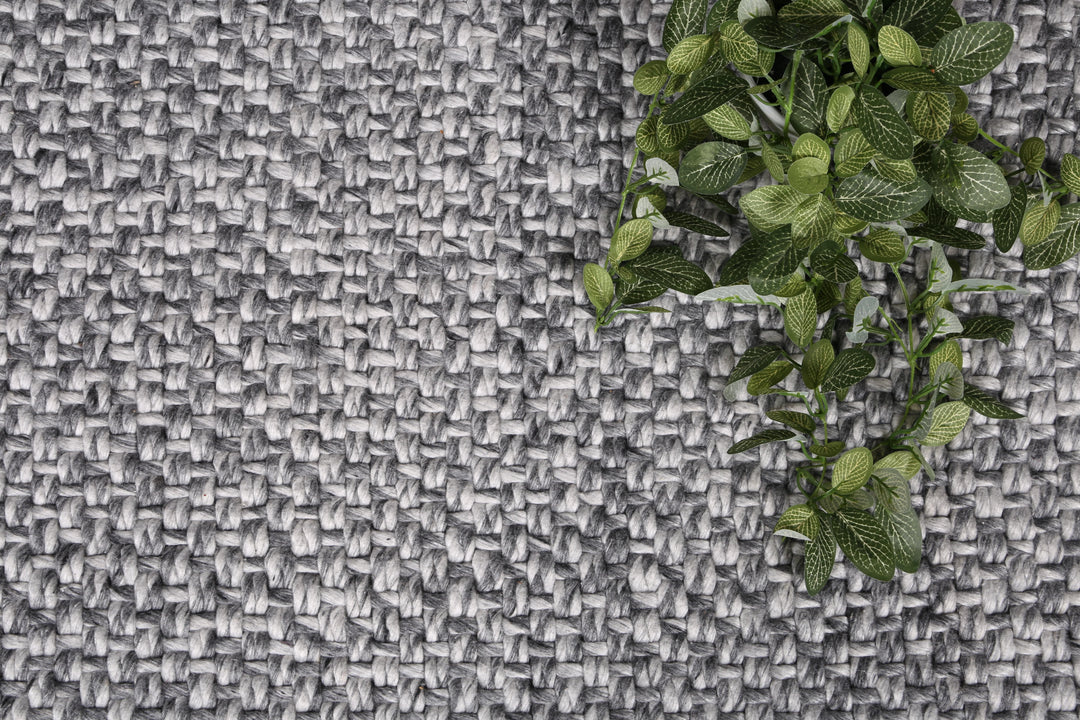 Nice Chignon Charcoal Wool Blend Rug