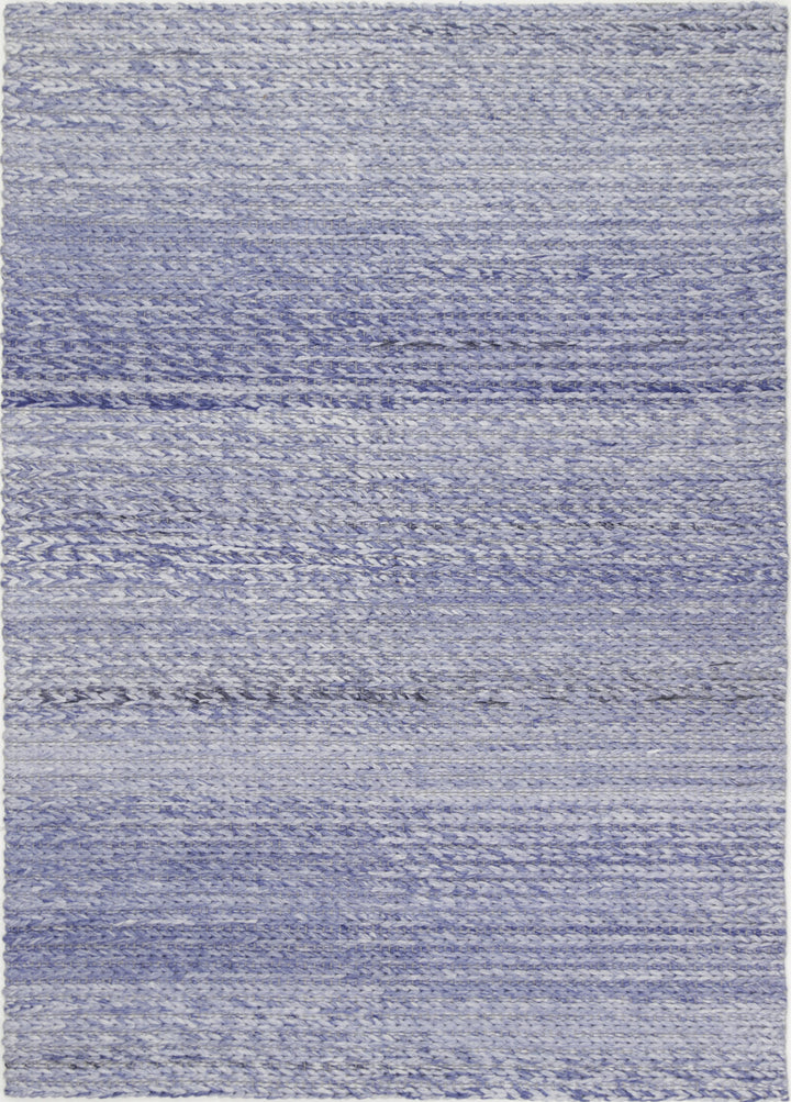 Nice Cue Blue Wool Blend Rug