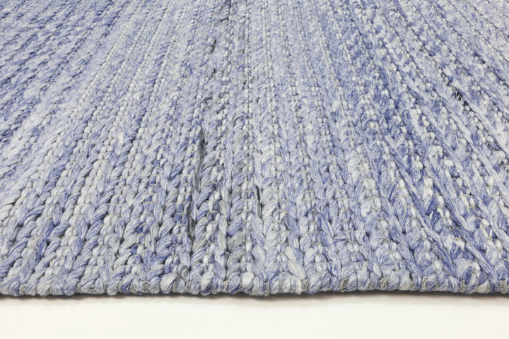 Nice Cue Blue Wool Blend Rug