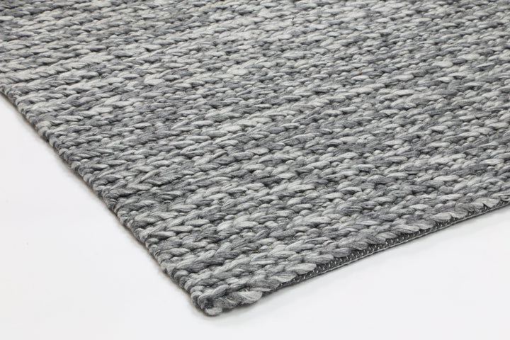 Nice Cue Charcoal Wool Blend Rug