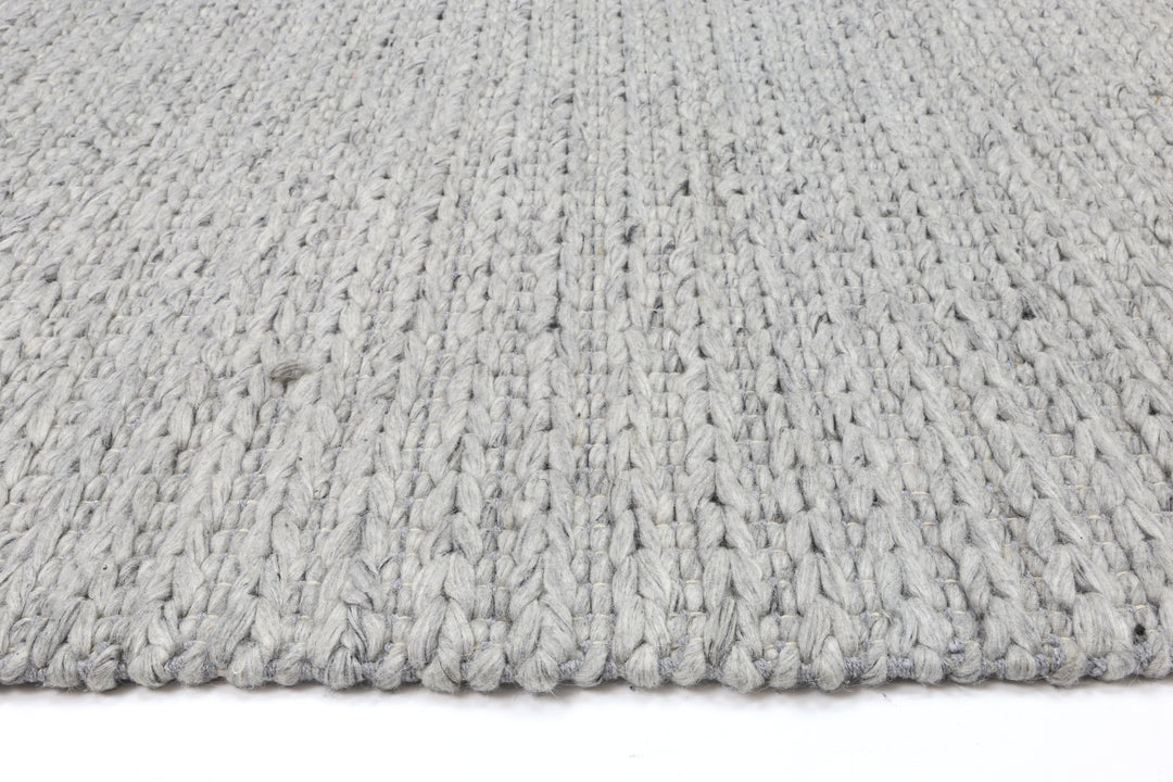 Nice Cue Grey Wool Blend Rug