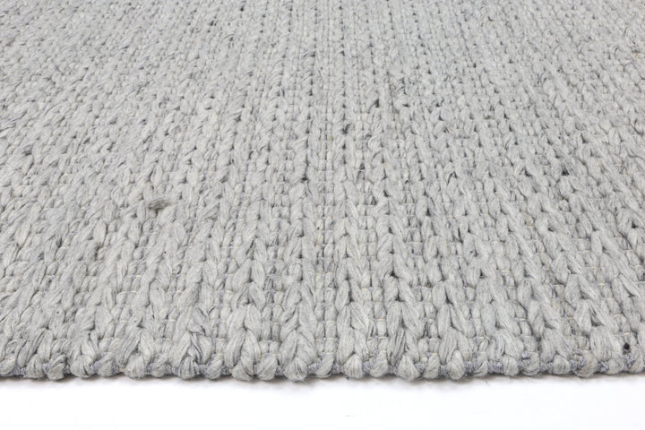 Nice Cue Grey Wool Blend Rug