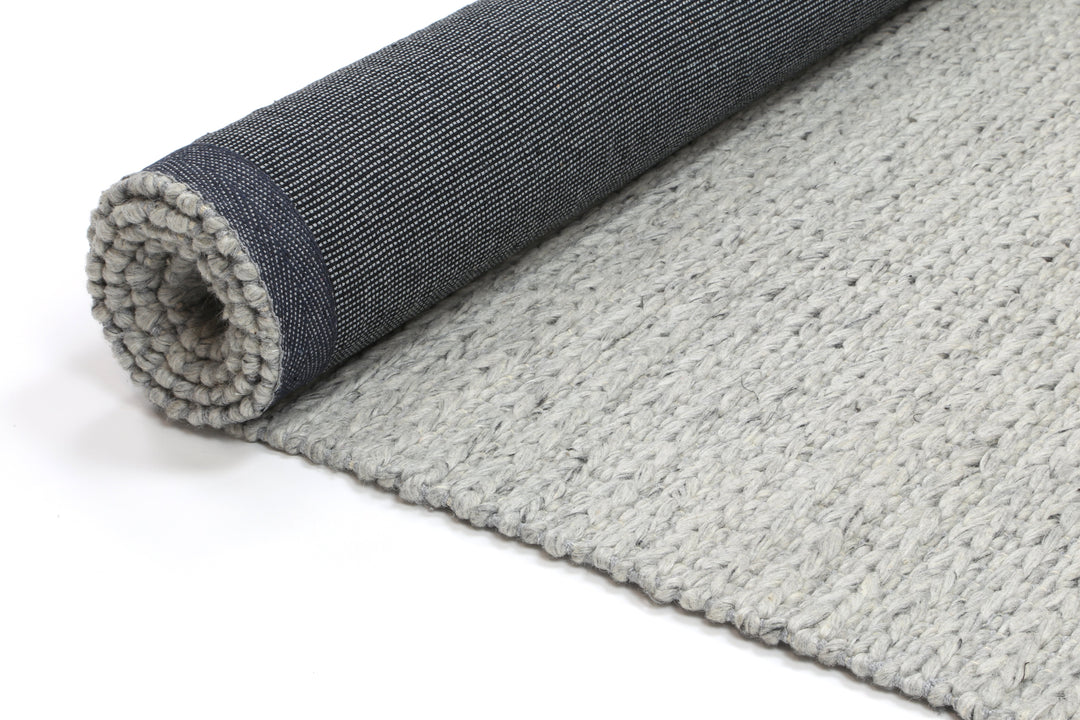 Nice Cue Grey Wool Blend Rug