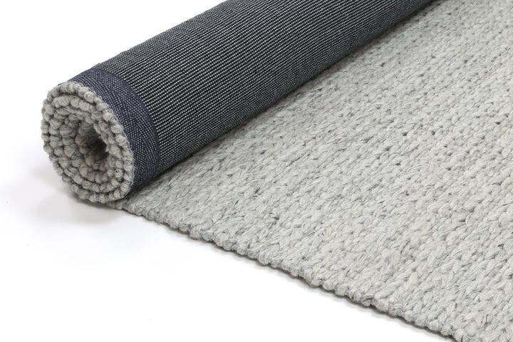 Nice Cue Grey Wool Blend Rug