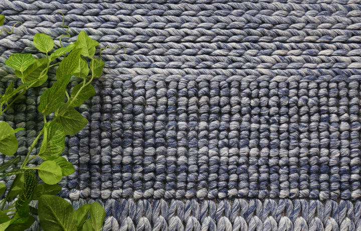 Nice Grace Blue Wool Blend Rug