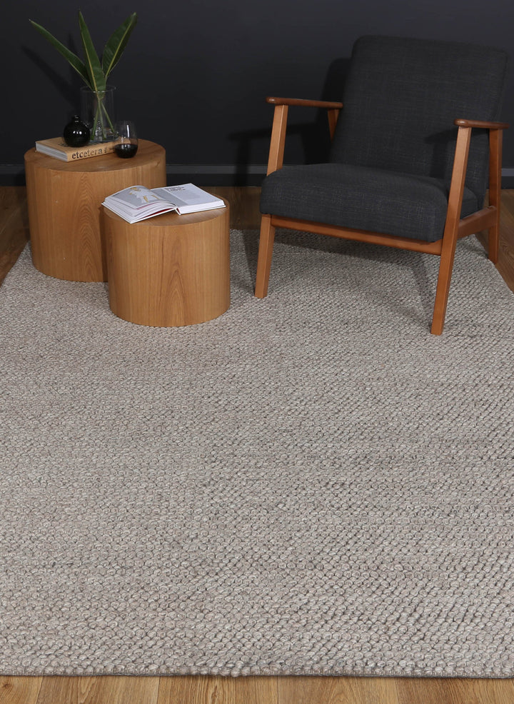 Nice Loopy Camel Wool Blend Rug